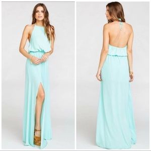 Show Me Your Mumu Heather Halter Dress Large